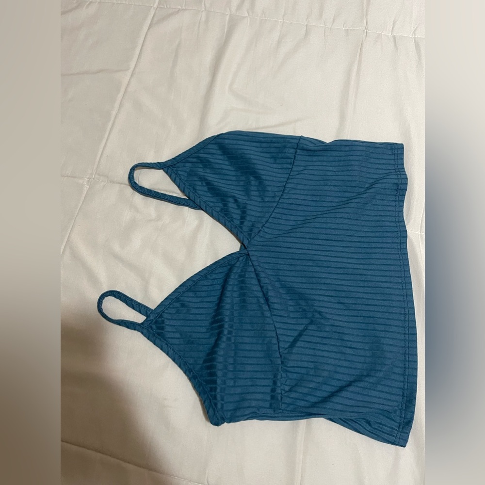 Dark blue crop top